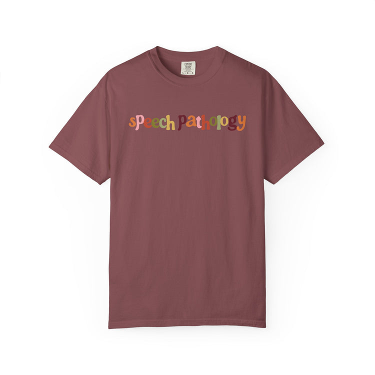 fall speech pathology comfort colors tee