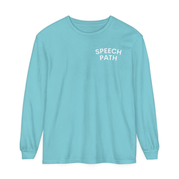 speech path arch comfort colors long sleeve tee