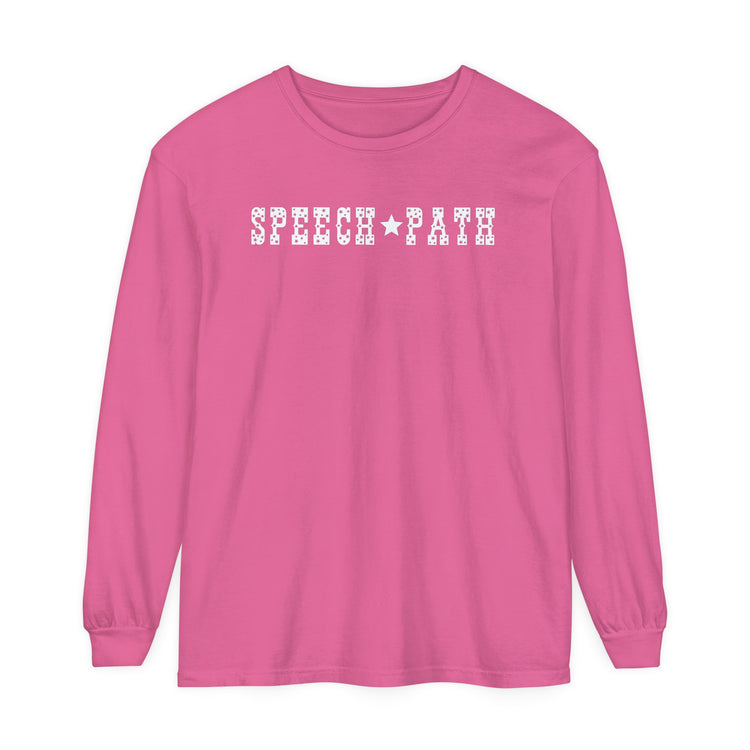 speech path western star comfort colors long sleeve tee