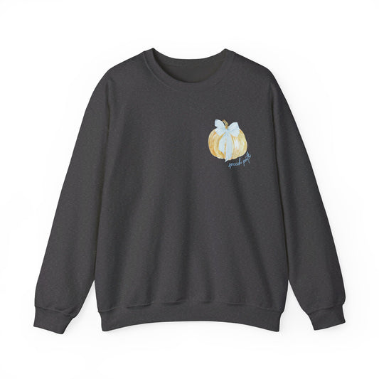 pumpkin bow speech path crewneck