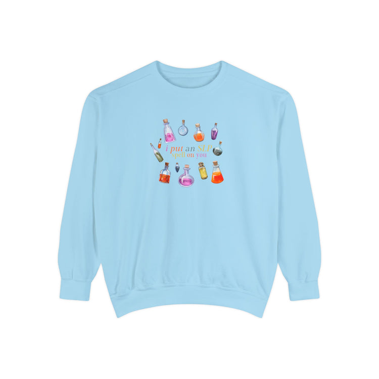 SLP spell on you comfort colors crewneck