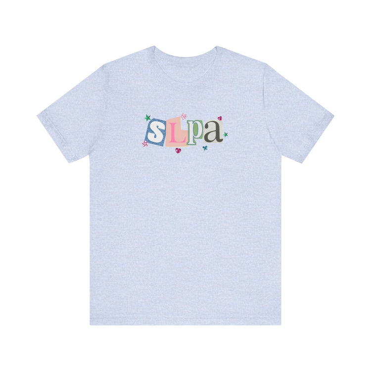 SLPA newspaper gem tee