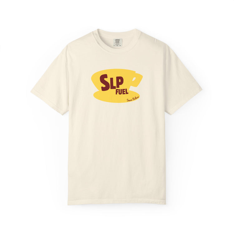 slp fuel yellow coffee cup comfort colors tee