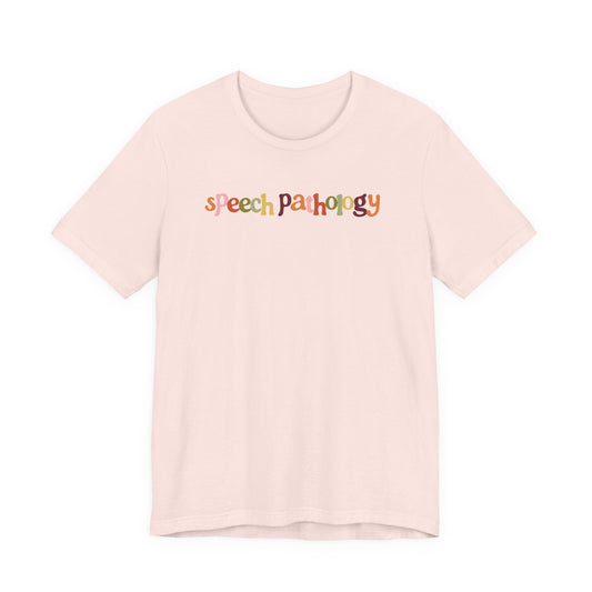 fall speech pathology short sleeve tee