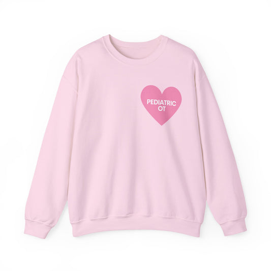 pediatric OT heart crewneck