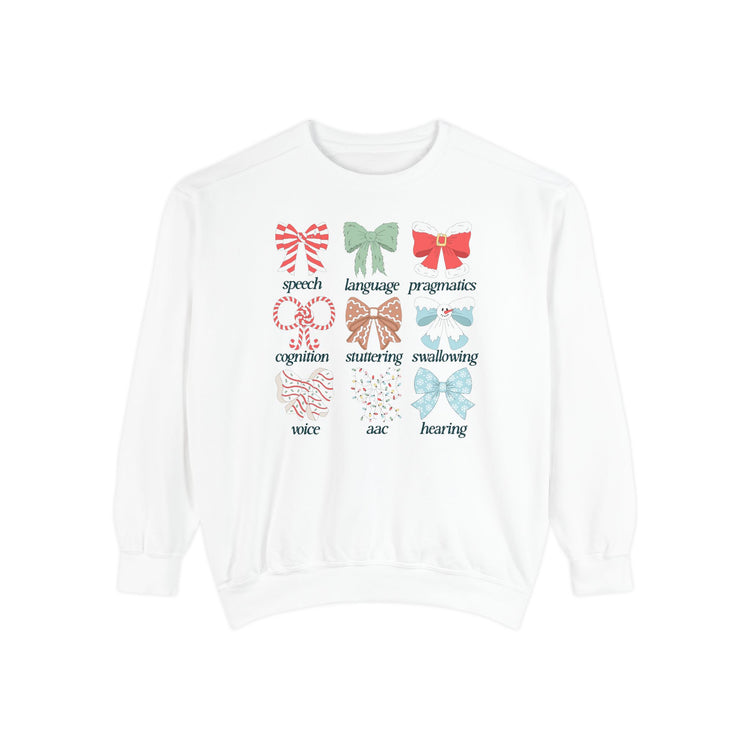 merry bow scope comfort colors crewneck