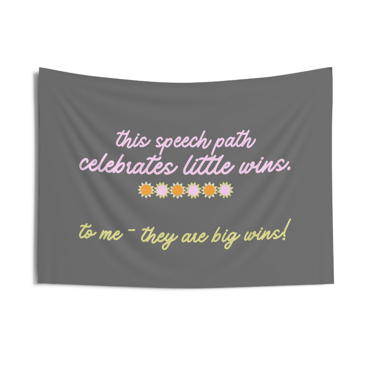 little wins speech therapy wall tapestry