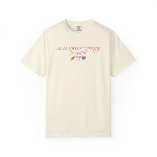 olive speech therapy! comfort colors tee