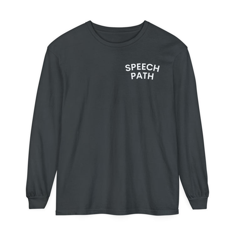 speech path arch comfort colors long sleeve tee