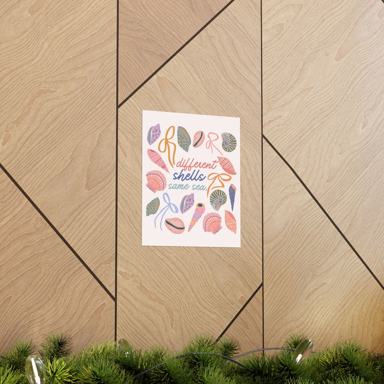 different shells, same sea wall poster