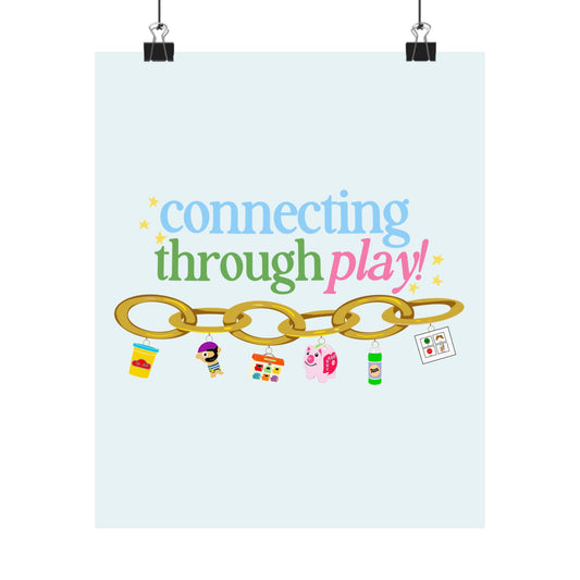 connecting in speech toy wall poster