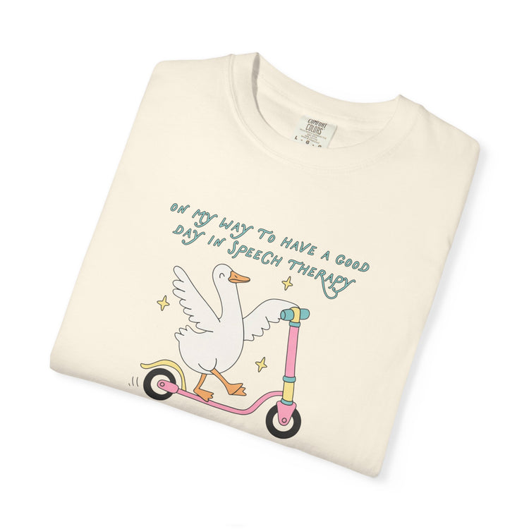 on my way to speech goose comfort colors tee
