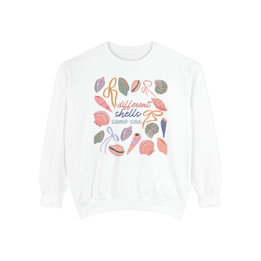 different shells, same sea comfort colors crewneck