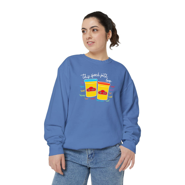 slp-doh speech path loves comfort colors crewneck