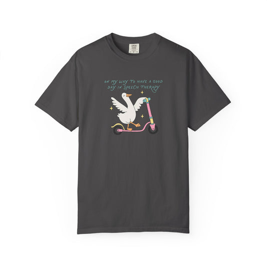 on my way to speech goose comfort colors tee
