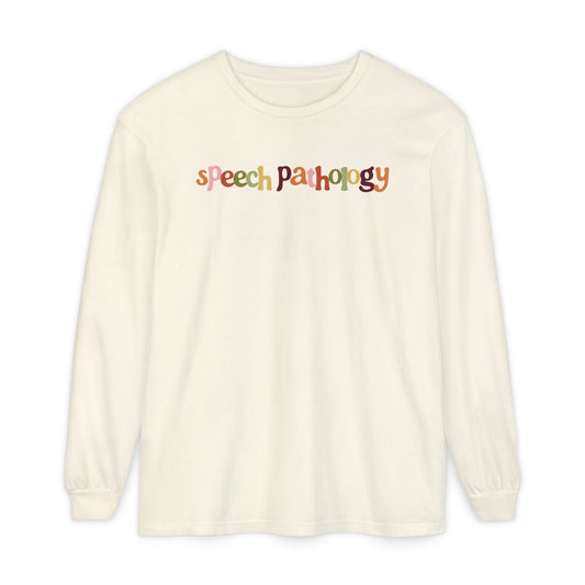 fall speech pathology long sleeve tee