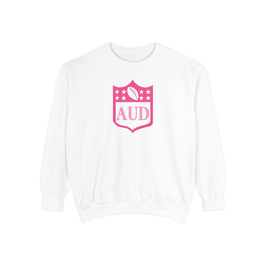 AUD football crest comfort colors crewneck