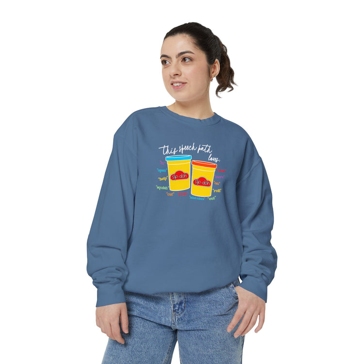 slp-doh speech path loves comfort colors crewneck