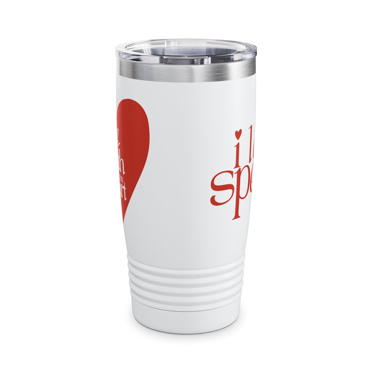 i love speech red heart 20oz insulated tumbler