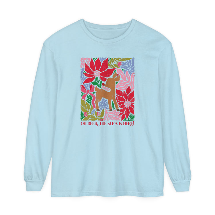 oh deer, the slpa is here comfort colors long sleeve tee