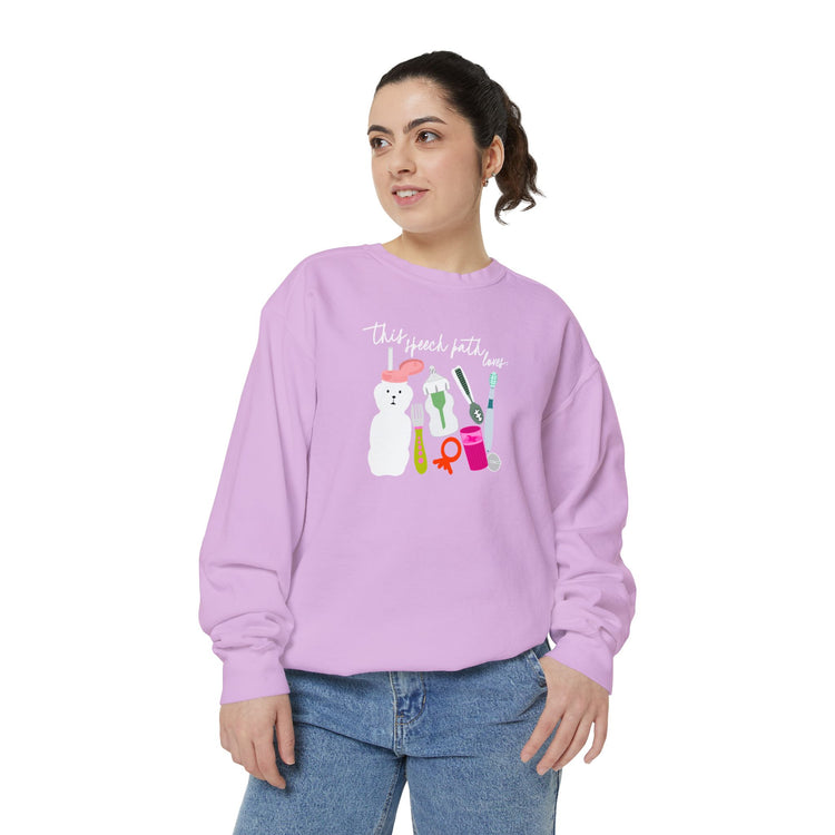 feeding speech path loves comfort colors crewneck