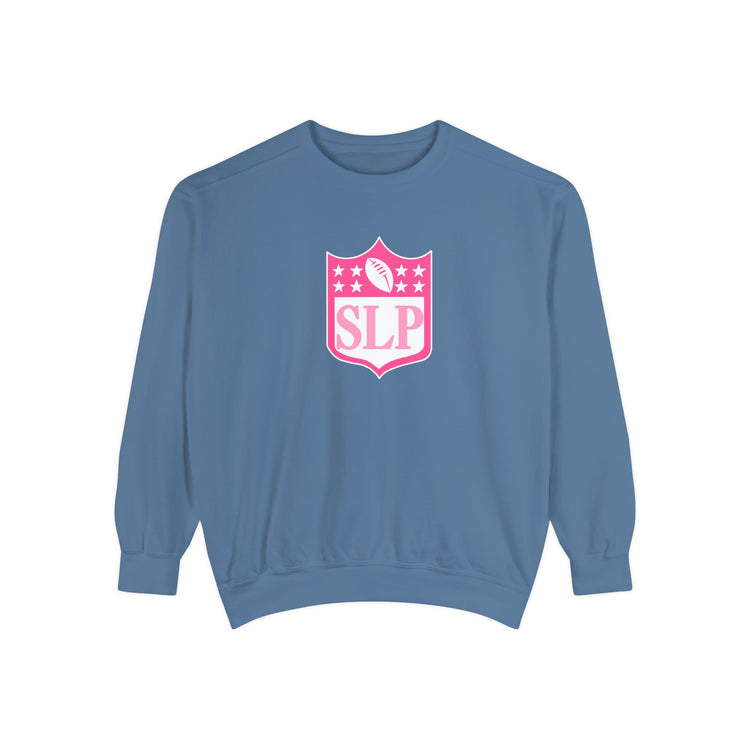 SLP football crest comfort colors crewneck