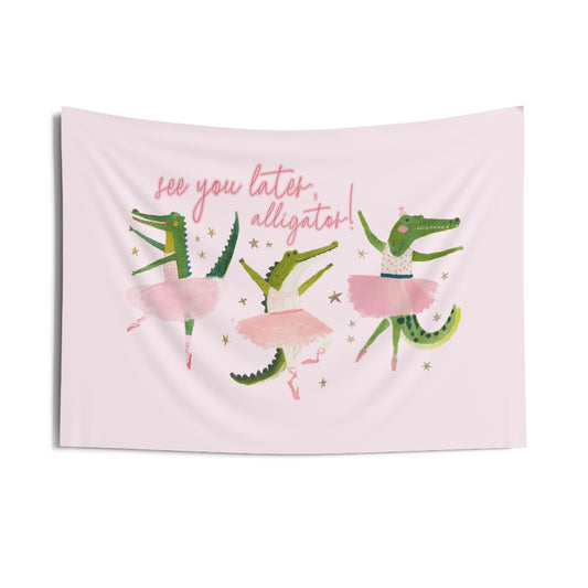 see your later alligator wall tapestry