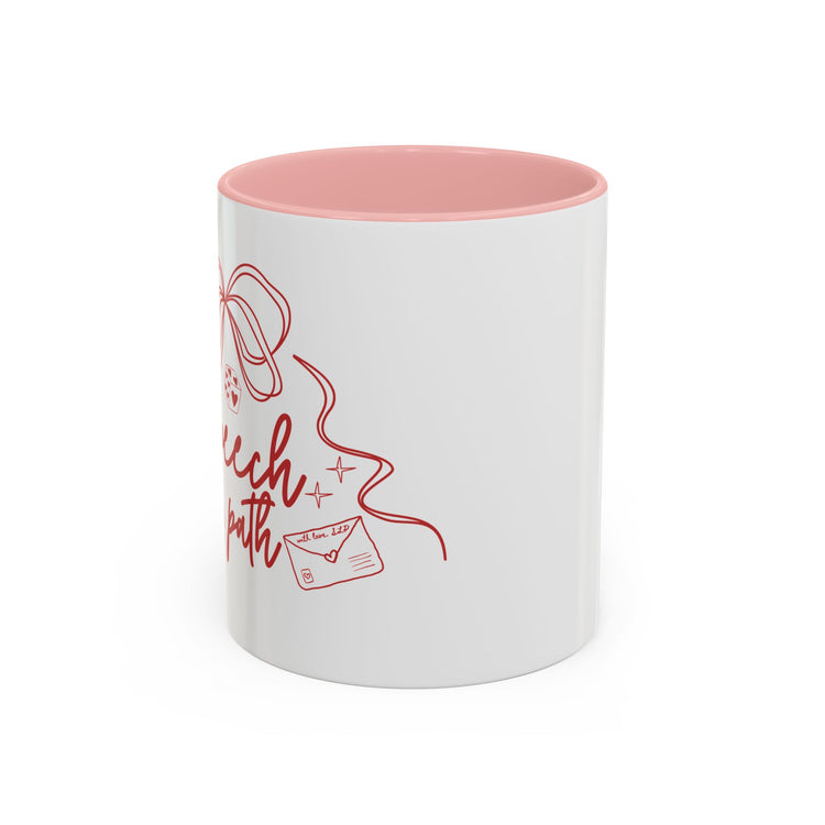 speech path valentine bow two-tone mug 11oz