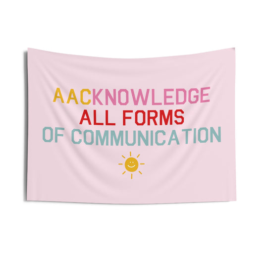 AACknowledge all forms of communication wall tapestry