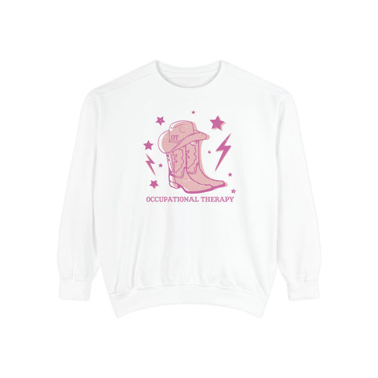 OT cowboy boots comfort colors crewneck