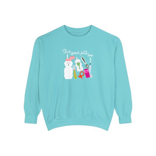 feeding speech path loves comfort colors crewneck