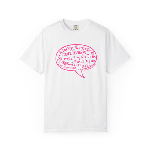 OT pink scope bubble comfort colors tee