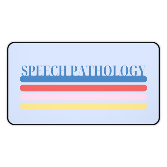 speech pathology colorful lines desk mat