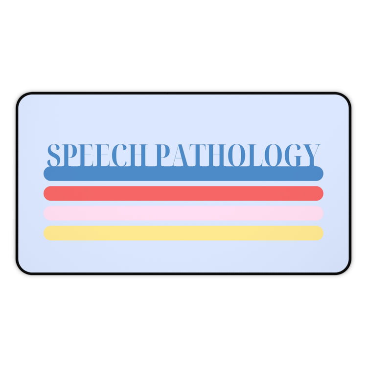 speech pathology colorful lines desk mat