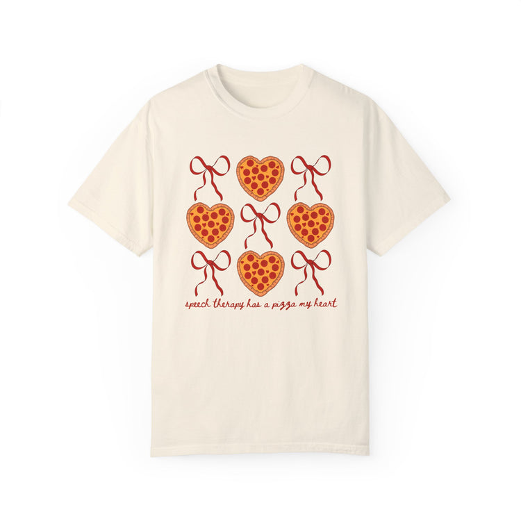 speech therapy has a pizza my heart comfort colors tee