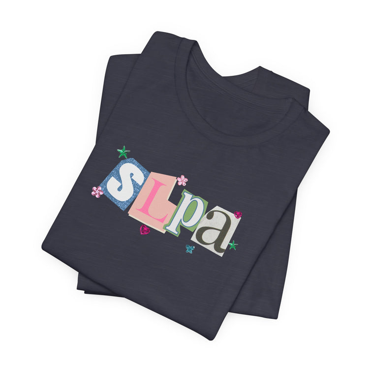 SLPA newspaper gem tee