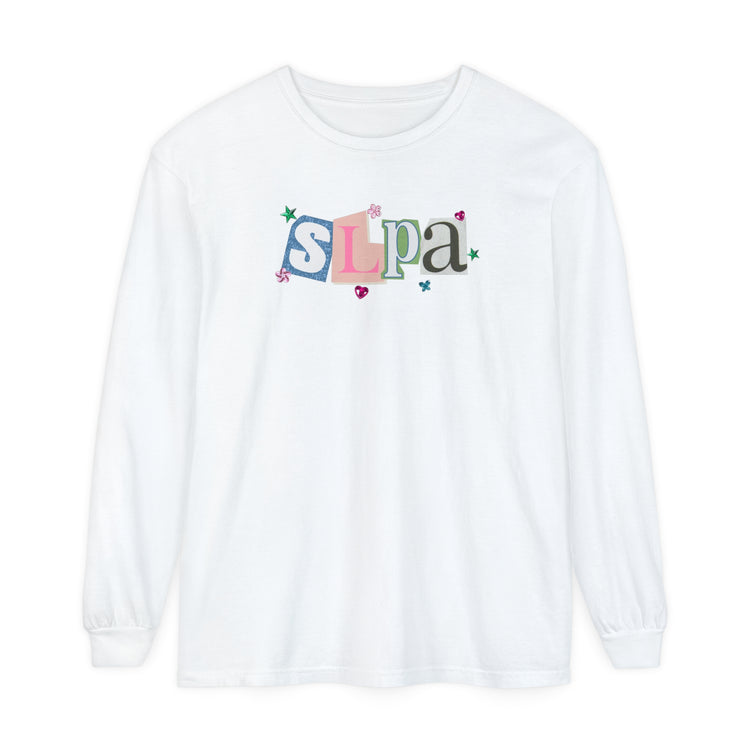 SLPA newspaper gem comfort colors long sleeve tee