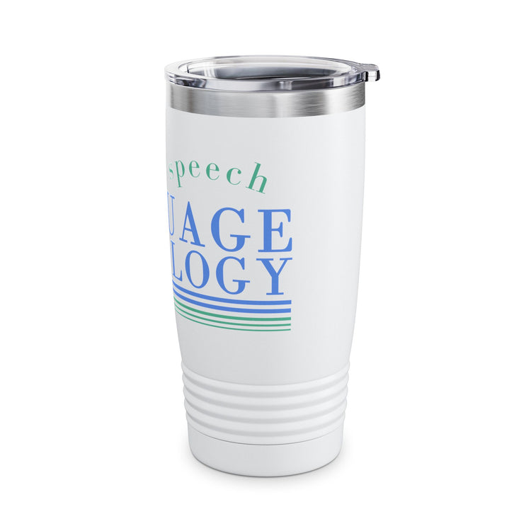 speech language pathology blue lines 20oz insulated tumbler