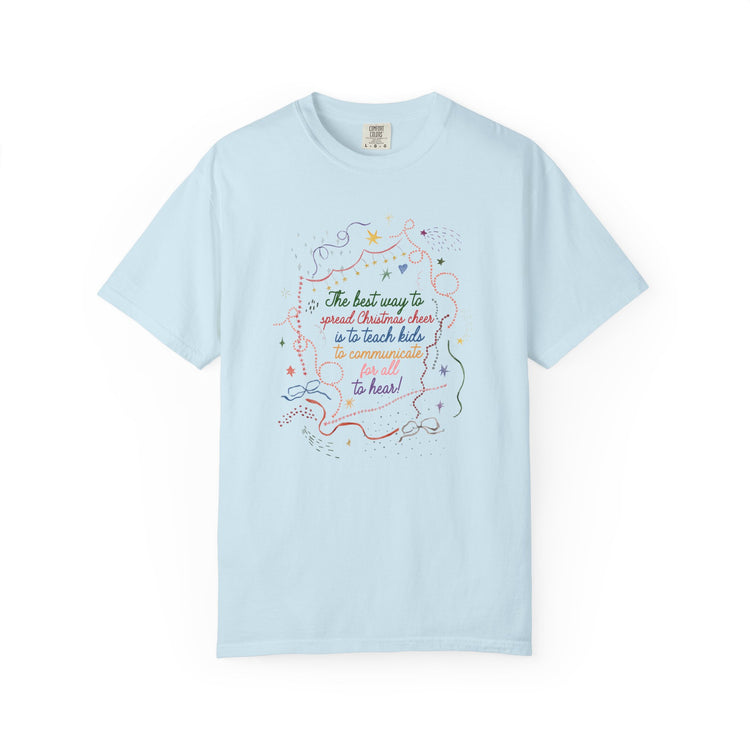 spreading SLP cheer comfort colors tee