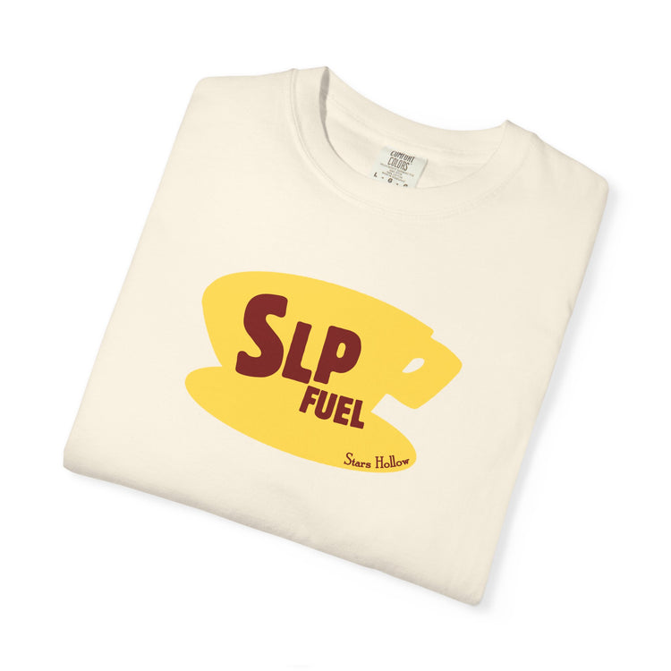 slp fuel yellow coffee cup comfort colors tee