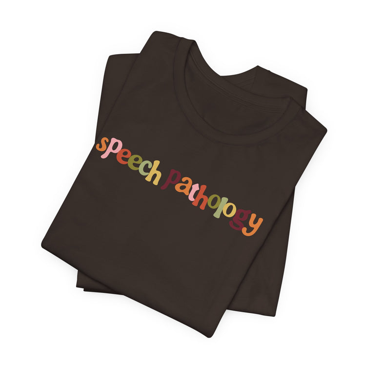 fall speech pathology short sleeve tee