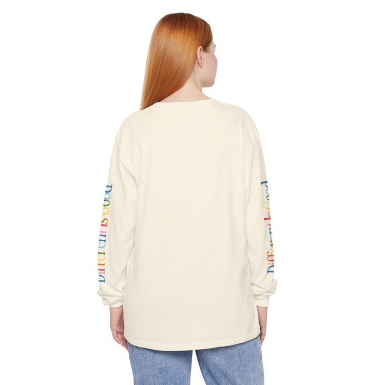 different is good tulips long sleeve tee