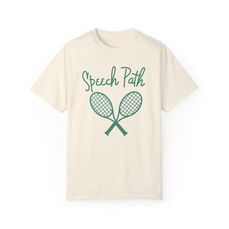 speech path beverly hills tennis comfort colors tee