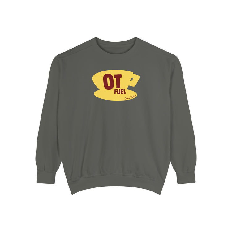 OT fuel yellow coffee cup comfort colors crewneck