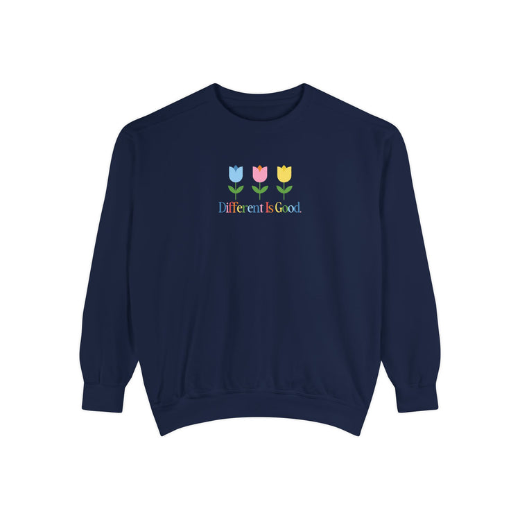 different is good tulips comfort colors crewneck