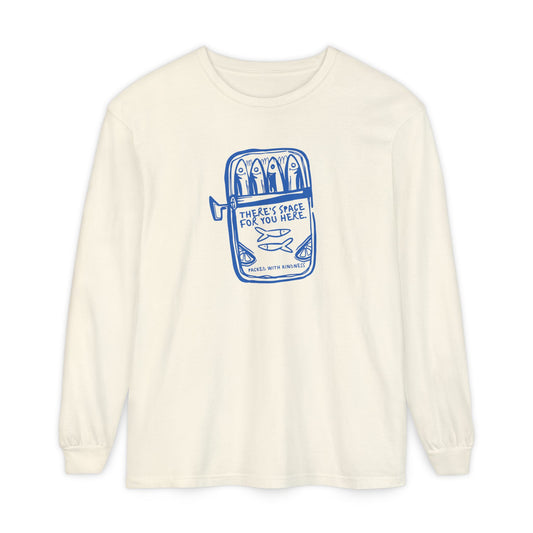 sardine kindness comfort colors long sleeve tee