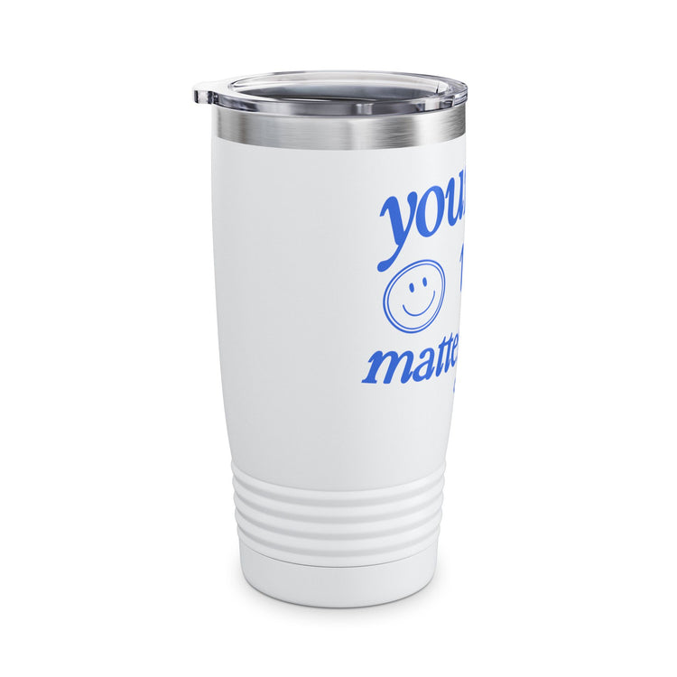 your voice matters! blue 20oz insulated tumbler