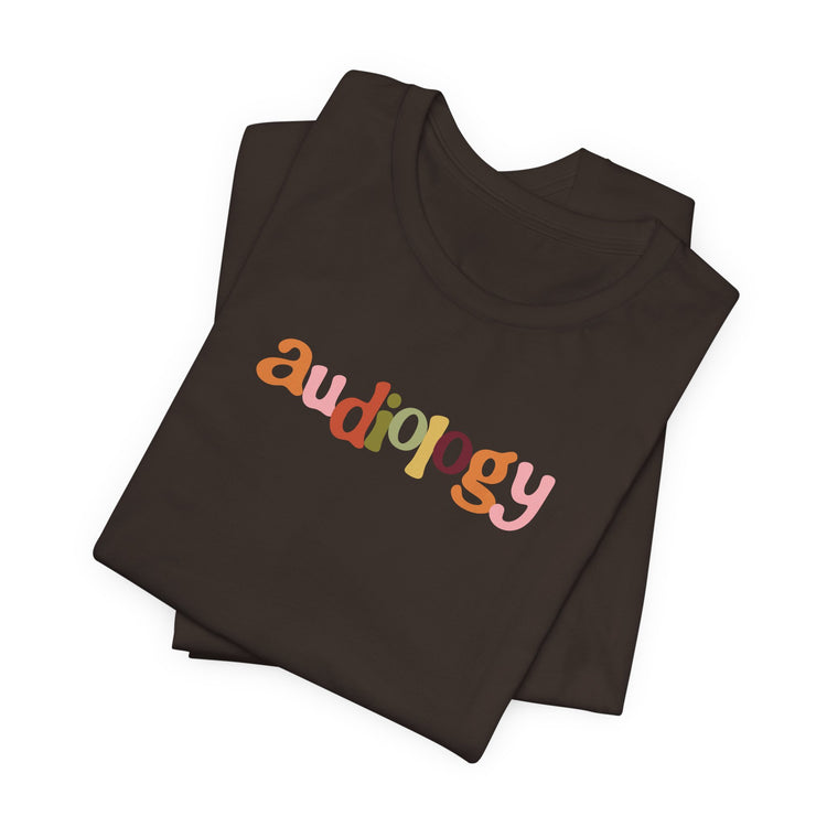 fall audiology short sleeve tee