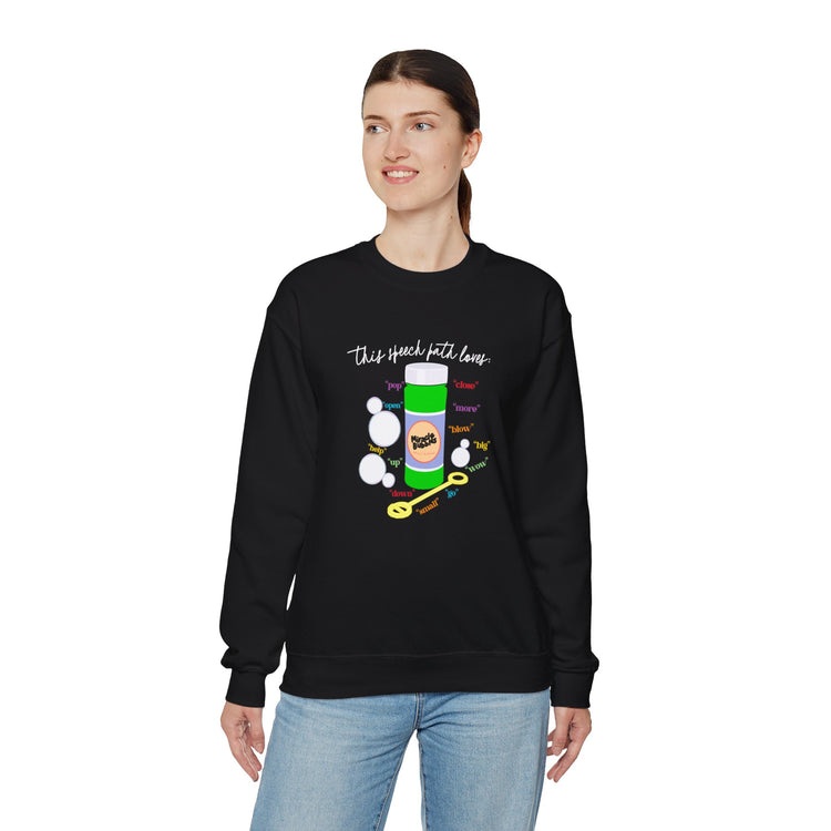 bubbles speech path loves crewneck