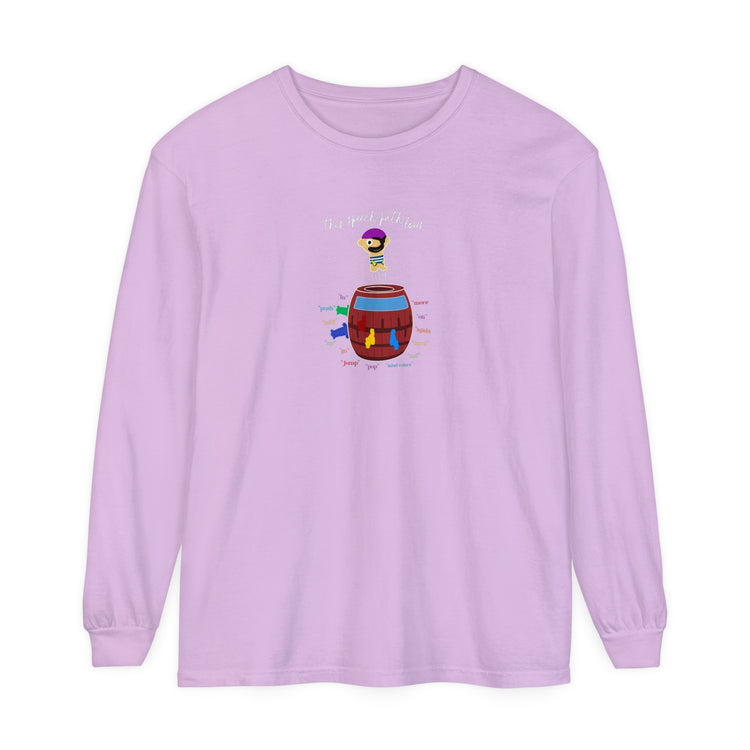 pirate speech path loves comfort colors long sleeve tee